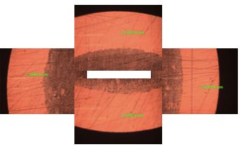 Copper layer thickness measurement — 40% ratio ECCA wire